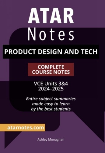 ATAR Notes: VCE Product Design and Tech 3&4 (2024-2025)
